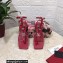 Dolce & Gabbana Nappa leather DG thong sandals Red with Ankle Strap 2022