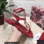 Dolce & Gabbana Nappa leather DG thong sandals Red with Ankle Strap 2022
