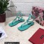 Dolce & Gabbana Nappa leather DG thong sandals Light Green with Ankle Strap 2022