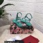 Dolce & Gabbana Nappa leather DG thong sandals Light Green with Ankle Strap 2022