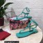 Dolce & Gabbana Nappa leather DG thong sandals Light Green with Ankle Strap 2022