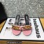 Versace Heel 7cm Chain Mid-Heel Leather Mules Pink 2022