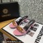 Versace Heel 7cm Chain Mid-Heel Leather Mules Pink 2022