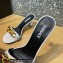 Versace Heel 7cm Chain Mid-Heel Leather Mules White 2022