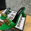 Versace Heel 7cm Chain Mid-Heel Leather Mules Green 2022