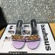 Versace Heel 7cm Chain Mid-Heel Leather Mules Lilac 2022