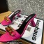 Versace Heel 7cm Chain Mid-Heel Leather Mules Fuchsia 2022