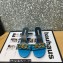 Versace Heel 7cm Chain Mid-Heel Leather Mules Light Blue 2022