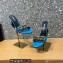 Versace Heel 7cm Chain Mid-Heel Leather Mules Light Blue 2022