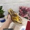 Dolce & Gabbana Heel 10.5cm Patent leather mules Gold with embroidery 2022