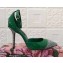 Dolce & Gabbana Heel 10.5cm Patent leather pumps Green with fusible rhinestones 2022