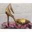 Dolce & Gabbana Heel 10.5cm Patent leather pumps Gold with fusible rhinestones 2022