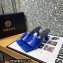 Versace Heel 7cm La Medusa Mid-Heel Mules Blue 2022