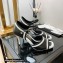 Chanel Heel 8.5cm Lambskin and Patent Calfskin Open Shoes Sandals G38841 Black 2022