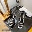 Chanel Heel 8.5cm Lambskin and Patent Calfskin Open Shoes Sandals G38841 Black 2022