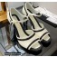 Chanel Heel 8.5cm Lambskin and Patent Calfskin Open Shoes Sandals G38841 White 2022