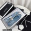 Chanel Heel 1.5cm Logo Print Denim Slingbacks G31319 Light Blue 2022