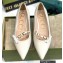 Gucci Ballet Flats with 'GUCCI' 674772 Leather White 2022