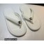 Chanel CC Logo Thong Sandals Mules White 2022