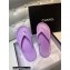 Chanel CC Logo Thong Sandals Mules Lilac 2022
