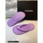 Chanel CC Logo Thong Sandals Mules Lilac 2022