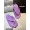 Chanel CC Logo Thong Sandals Mules Lilac 2022