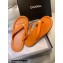 Chanel CC Logo Thong Sandals Mules Caramel 2022