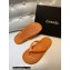 Chanel CC Logo Thong Sandals Mules Caramel 2022
