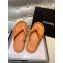 Chanel CC Logo Thong Sandals Mules Caramel 2022