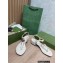 Gucci Heel 3.5cm Leather Double G Thong Sandals 674840 White 2022
