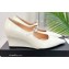 Chanel Heel 6cm Grosgrain Wedge Open Shoes G38733 Patent White 2022