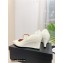 Chanel Heel 6cm Grosgrain Wedge Open Shoes G38733 Patent White 2022