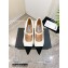 Chanel Heel 6cm Grosgrain Wedge Open Shoes G38733 Tweed White 2022