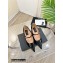 Chanel Heel 6cm Grosgrain Wedge Open Shoes G38733 Patent Black 2022