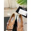 Chanel Heel 6cm Grosgrain Wedge Open Shoes G38733 Patent Silver 2022
