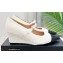Chanel Heel 6cm Grosgrain Wedge Open Shoes G38733 Tweed White 2022
