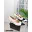 Chanel Heel 6cm Grosgrain Wedge Open Shoes G38733 Tweed White 2022