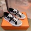 Hermes Kelly buckle perforated Calfskin Day Sneakers Black 2022