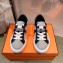 Hermes Kelly buckle perforated Calfskin Day Sneakers Black 2022