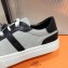 Hermes Kelly buckle perforated Calfskin Day Sneakers Black 2022