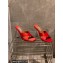 Aquazzura Heel 8.5cm Satin Yes Darling Mules Red 2022