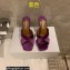 Aquazzura Heel 8.5cm Satin Yes Darling Mules Purple 2022