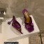 Aquazzura Heel 8.5cm Satin Yes Darling Mules Purple 2022