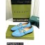 Gucci Horsebit T-bar Leather Loafers Blue 2022