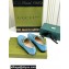 Gucci Horsebit T-bar Leather Loafers Blue 2022