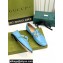 Gucci Horsebit T-bar Leather Loafers Blue 2022