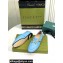 Gucci Horsebit T-bar Leather Loafers Blue 2022
