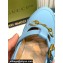 Gucci Horsebit T-bar Leather Loafers Blue 2022