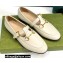 Gucci Horsebit T-bar Leather Loafers White 2022