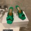 Aquazzura Heel 8.5cm Satin Yes Darling Mules Green 2022